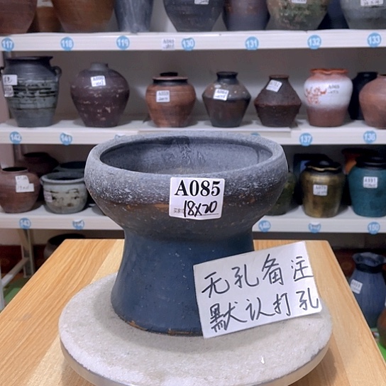 红陶手工制作工艺花盆