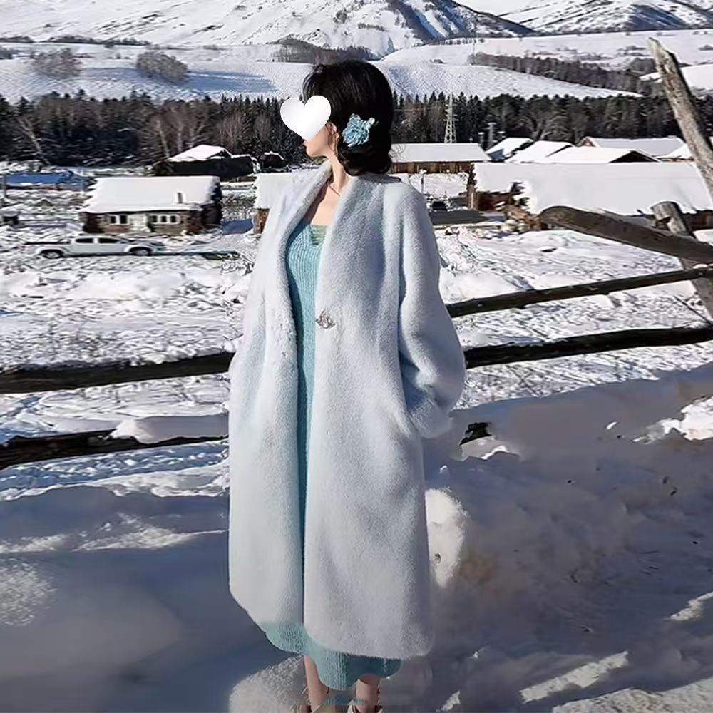 F7时尚女装貂绒外套气质百搭