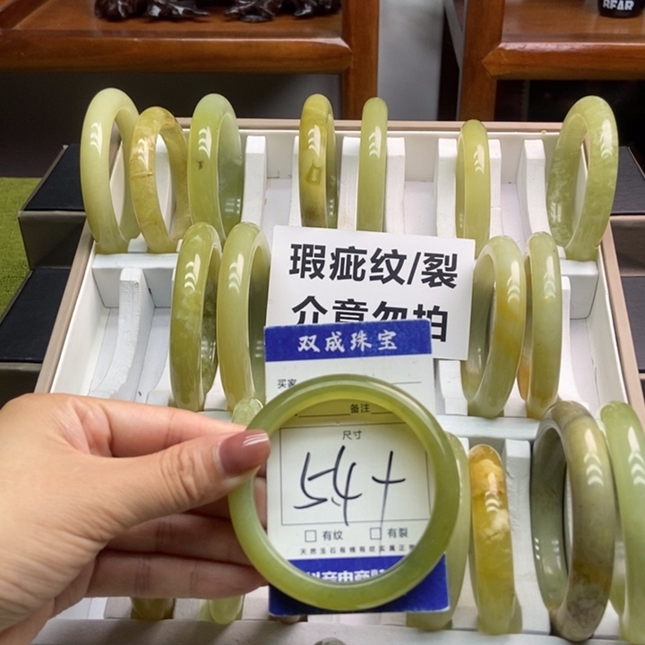 蛇纹石玉手镯未镶嵌490