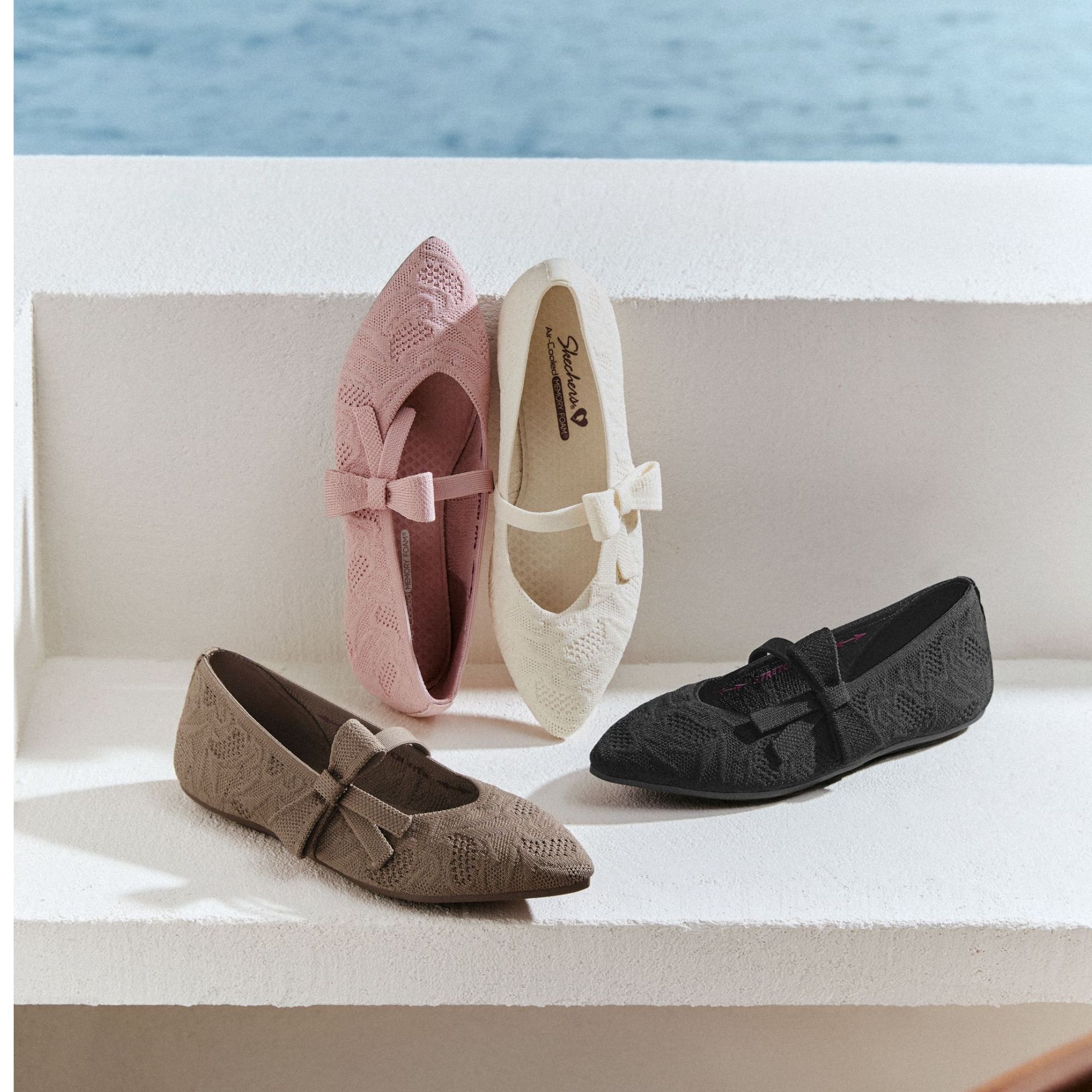 【琥珀流光】斯凯奇女鞋25浅口单鞋网面透气玛丽珍鞋休闲平底159098