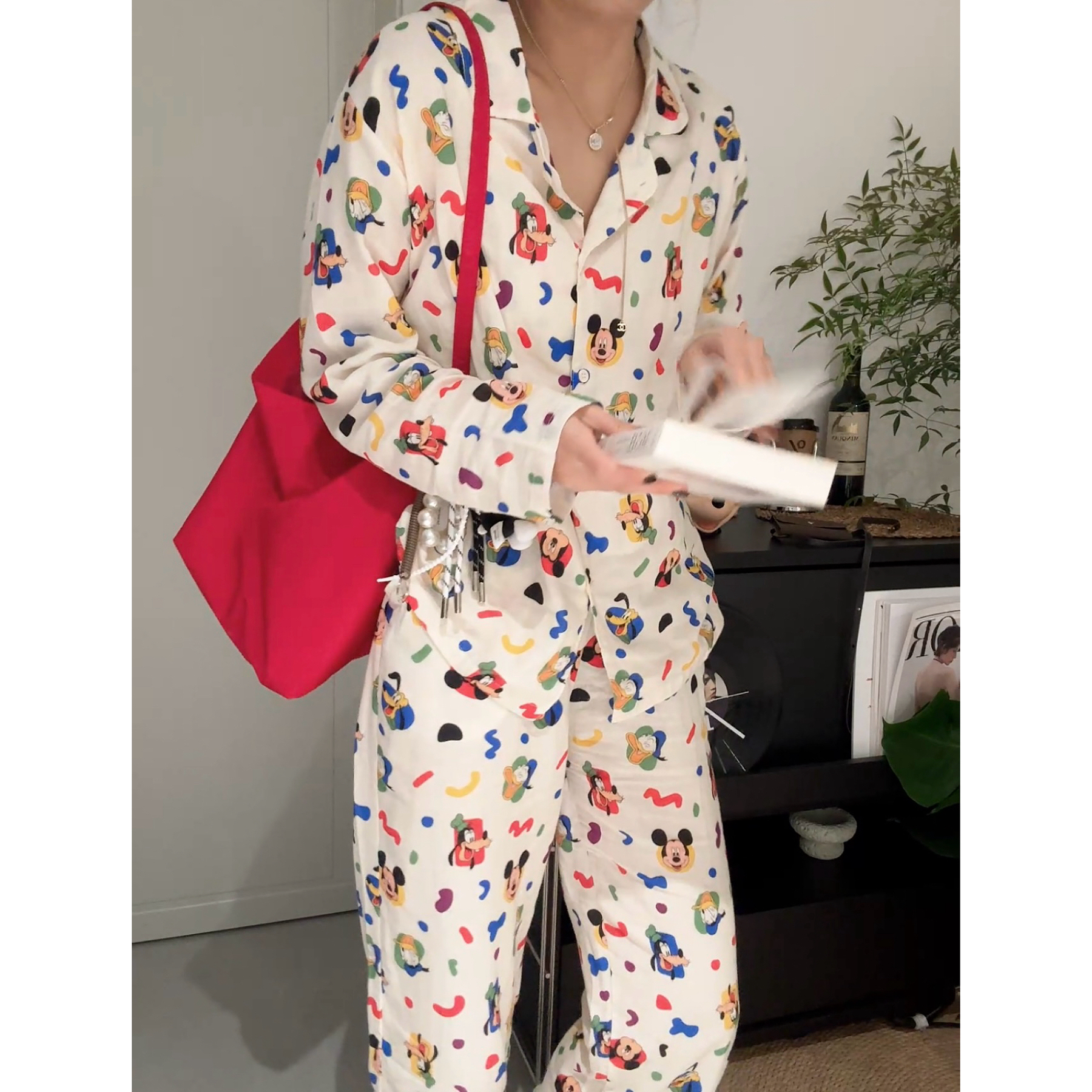 SHIJIU  棉纱 米奇家族 家居套装