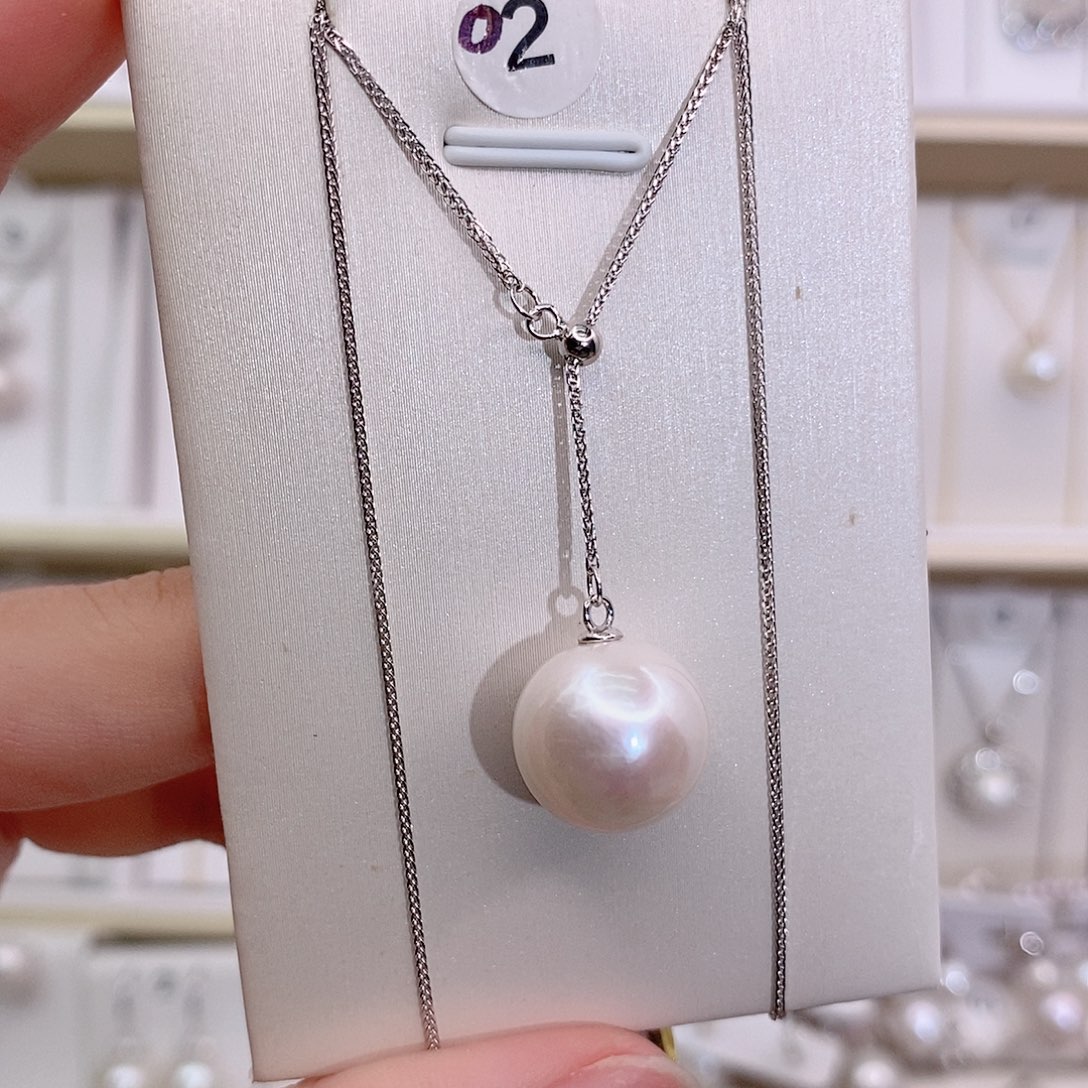 大***福淡水珍珠银S925镶嵌颈饰13