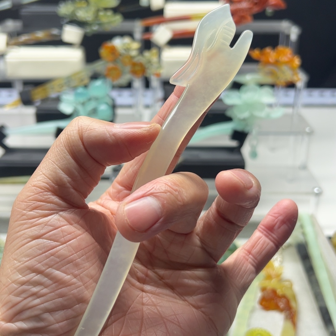 岫玉福利发簪未镶嵌