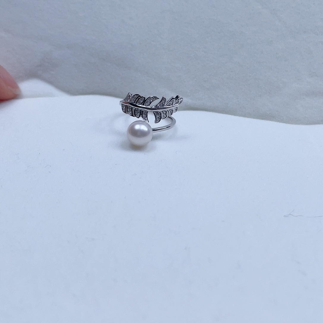 海水珍珠戒指银S925镶嵌