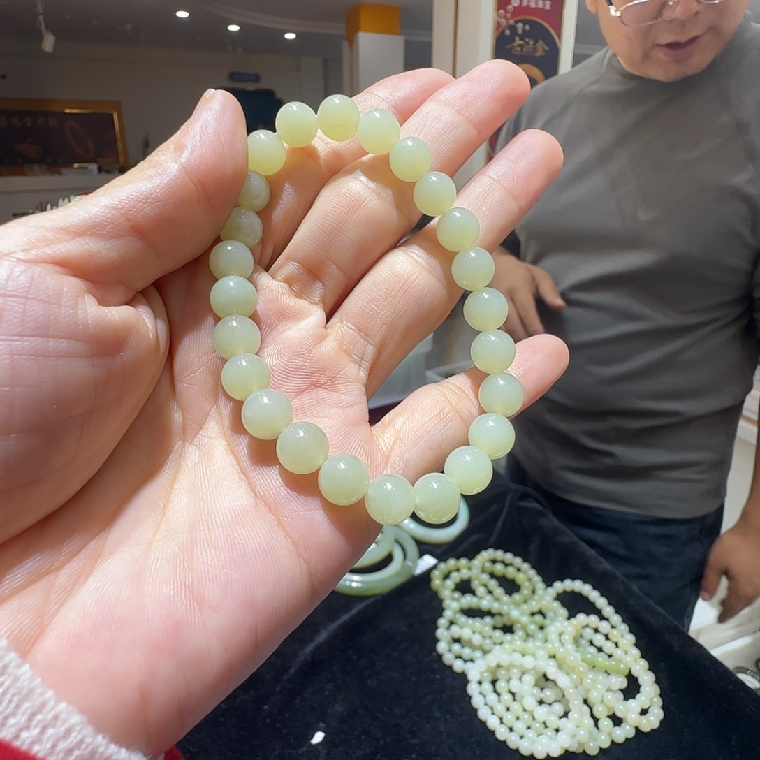 和田玉未镶嵌手链635