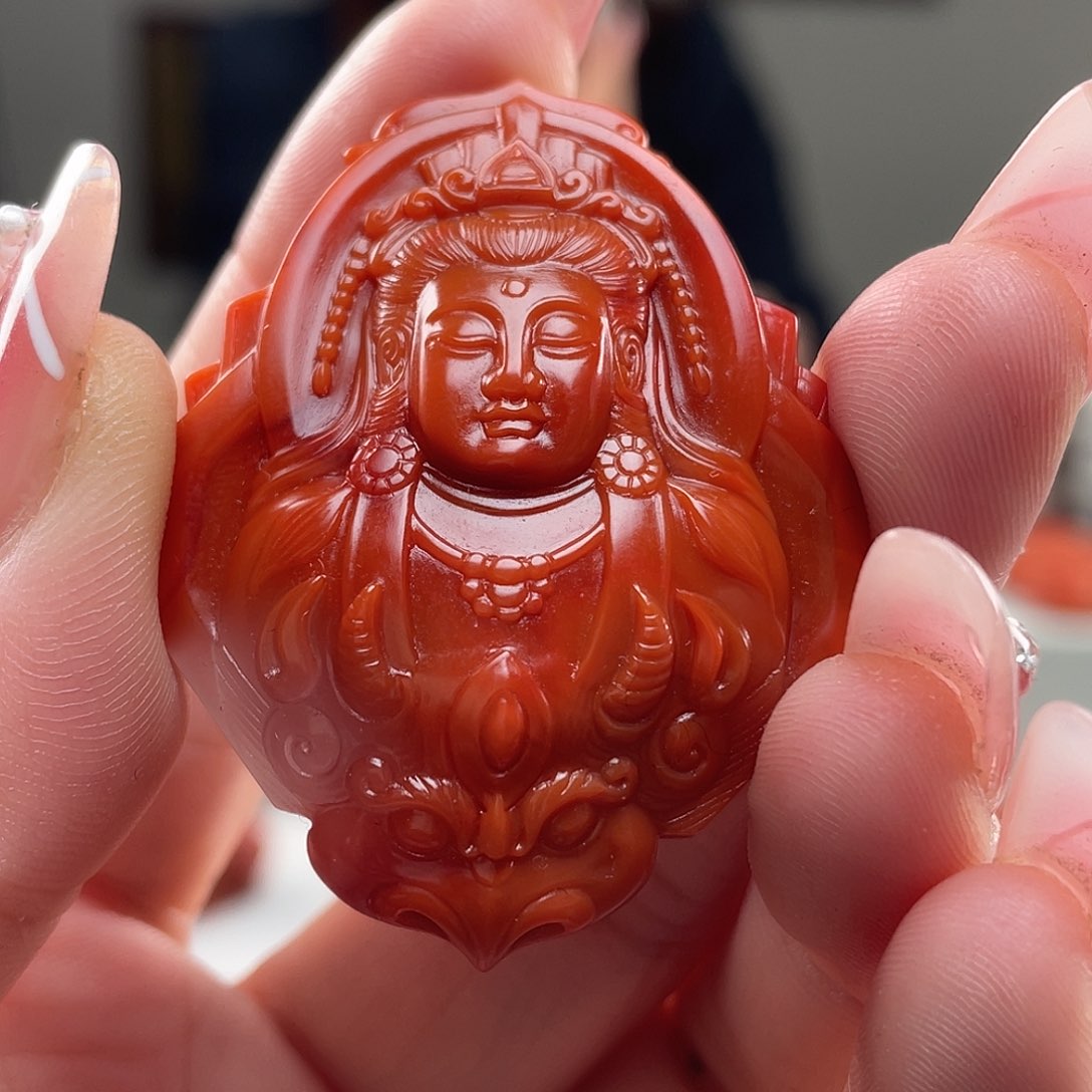 南红玛瑙颈饰未镶嵌孤**星