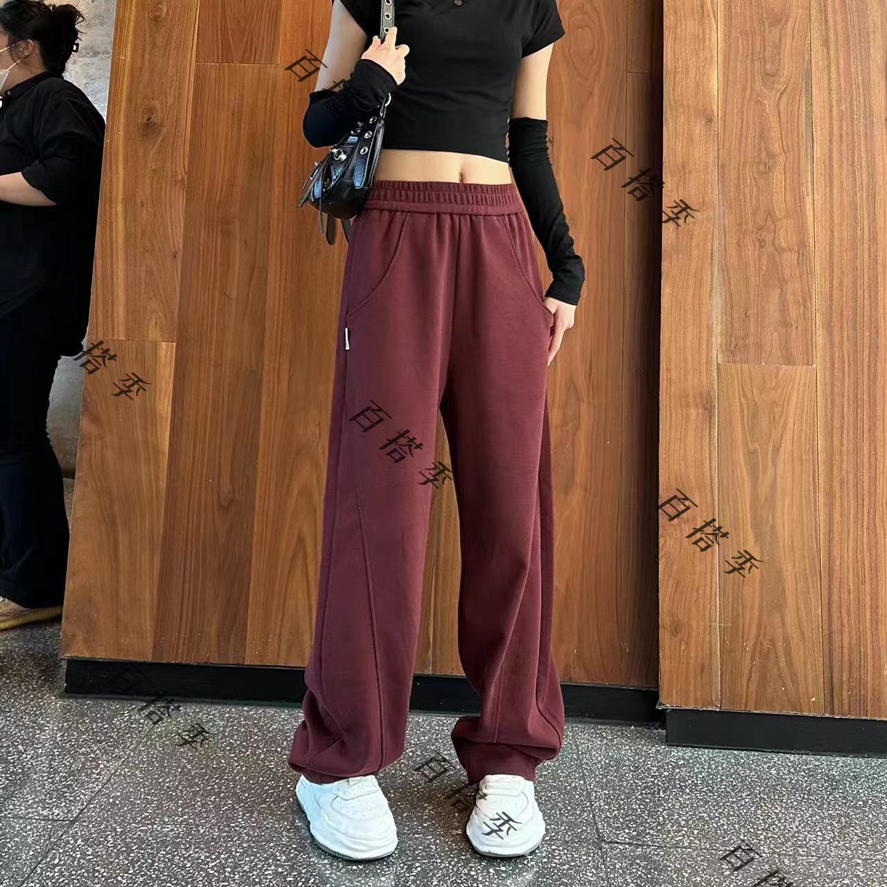 工厂店一新款百搭显瘦净版休闲拖地香蕉裤香蕉裤ins阔腿裤单款