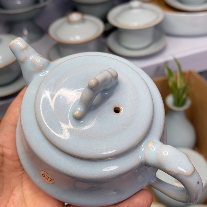 汝州原矿原釉微瑕流口水827