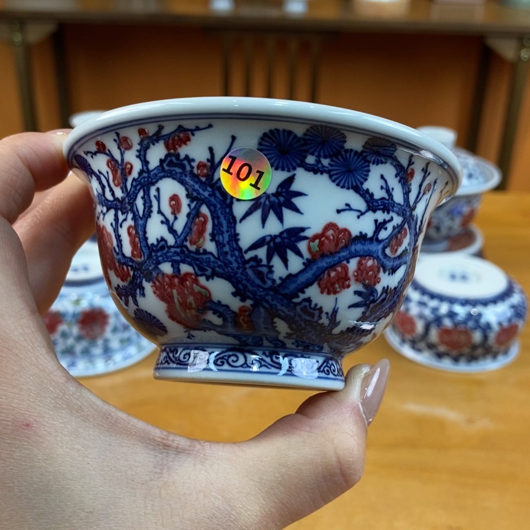 手绘现代茶具非古董