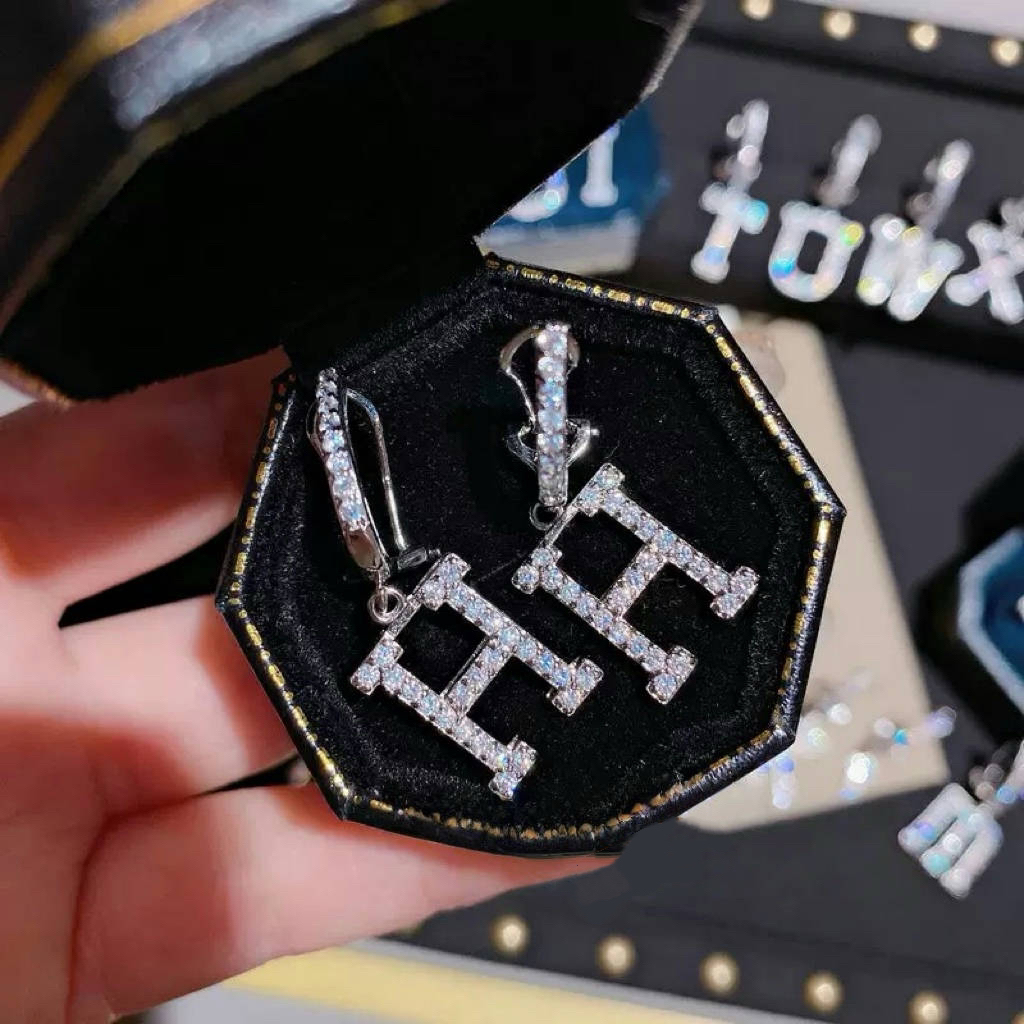 黄铜耳饰 KK·匠心 851 爱心带钻滴油耳环