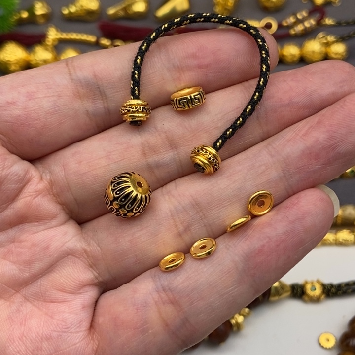 C***9足银玻璃格桑花10双层唐草轴676车轮6mm回纹8mm