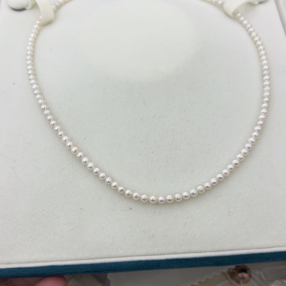 淡水珍珠颈饰银S925镶嵌700