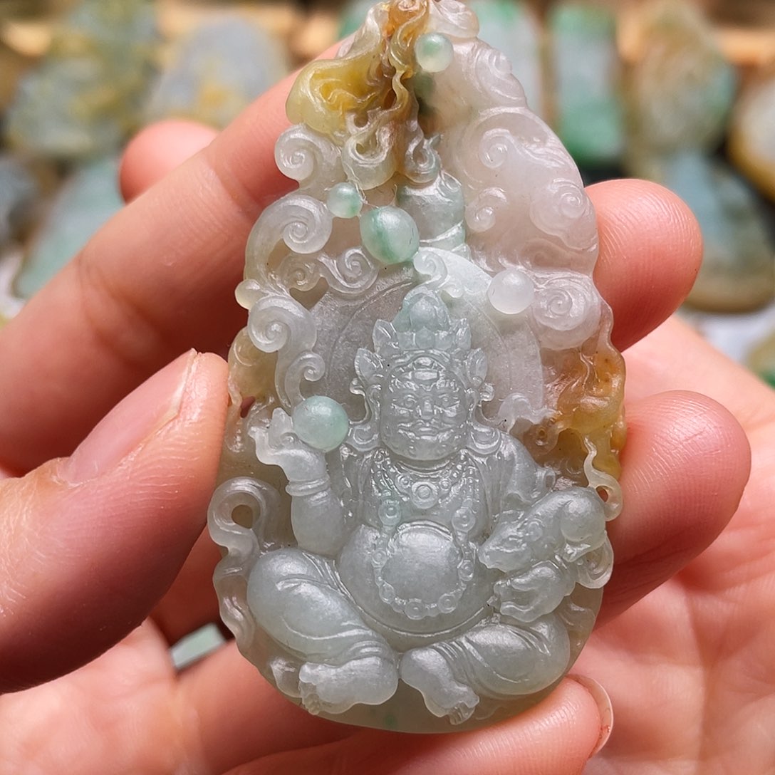 定制翡翠未镶嵌黄财神