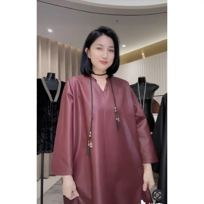 【雅丹风穿搭上新6931】2025年巴瑟大码女装宽松显瘦百搭潮流连衣裙