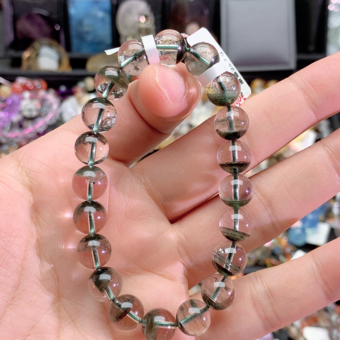 低****水晶手链未镶嵌绿幽灵手链9+