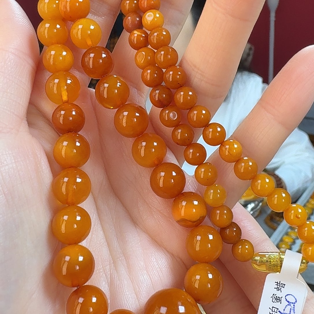 蜜蜡未镶嵌颈饰项链