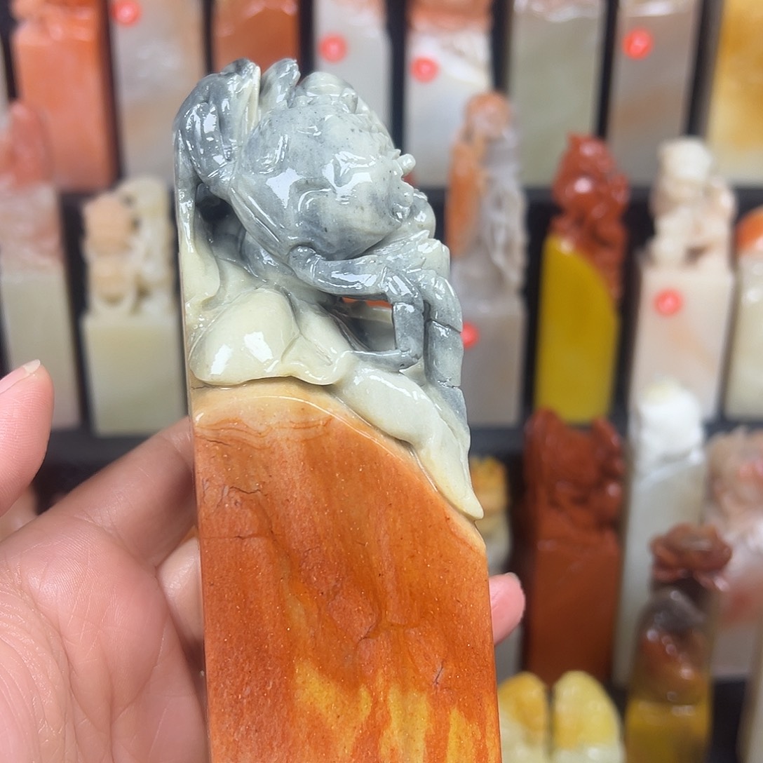 解***药寿山石寿山石寿山石精品印章