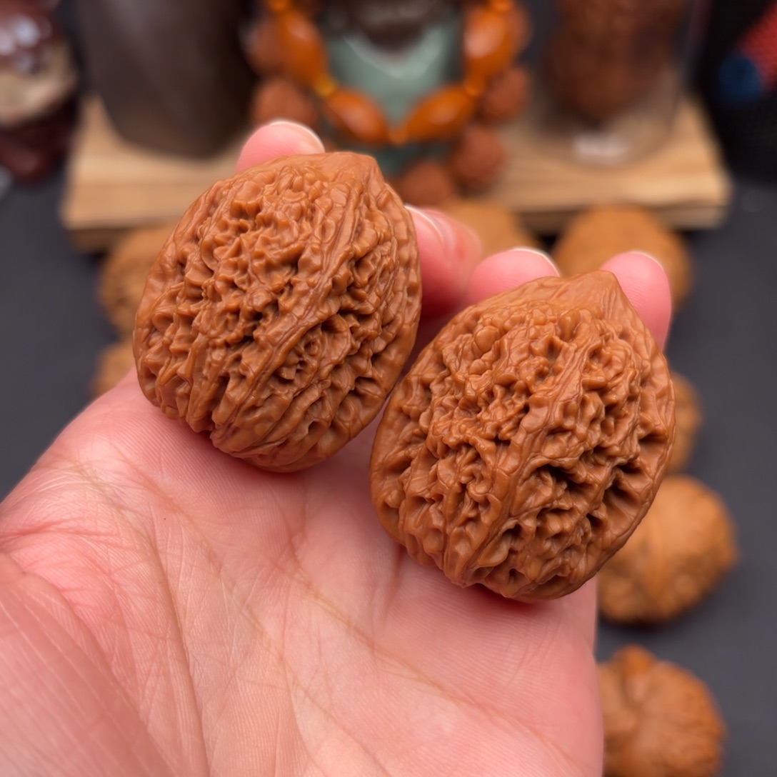 文玩核桃把件蒜头34