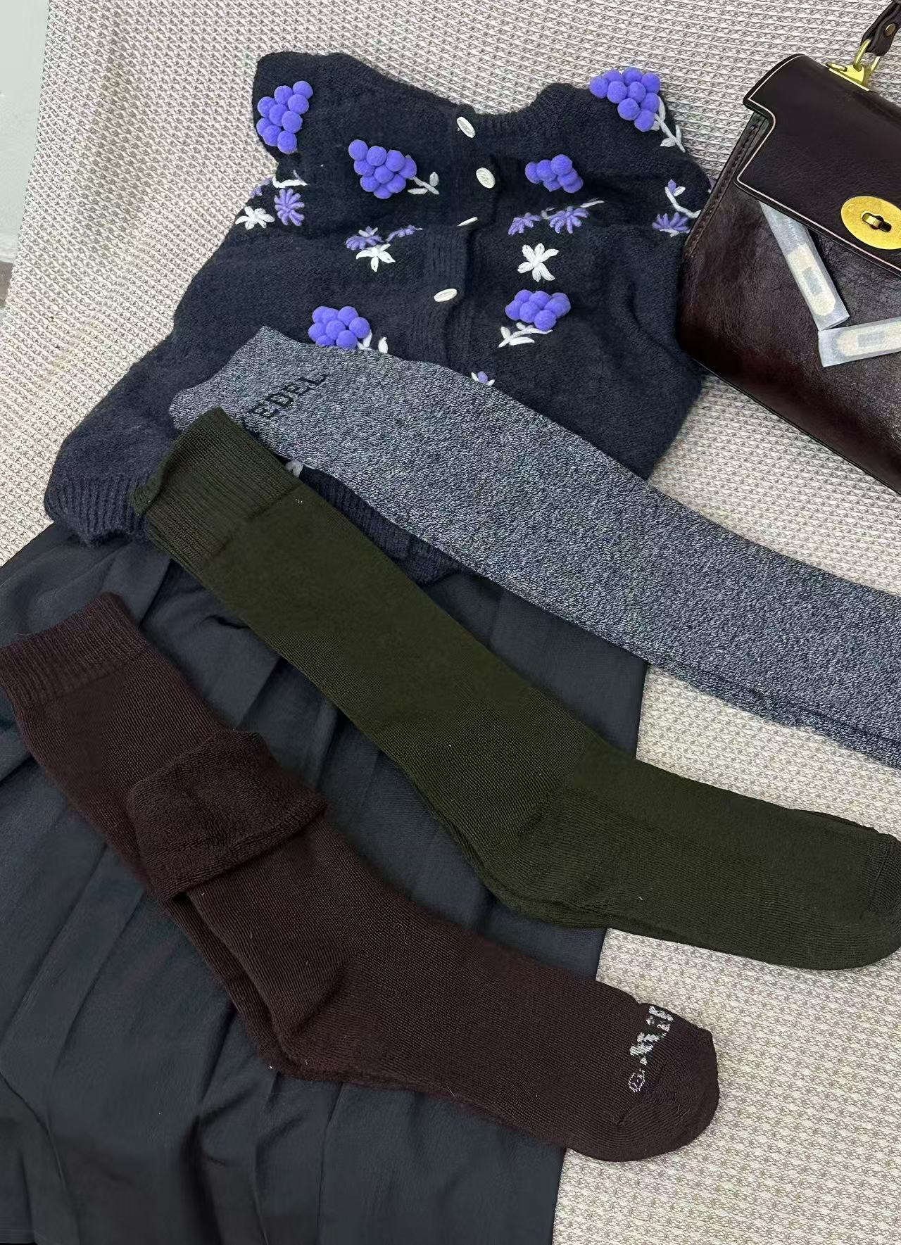 尾货微瑕中筒袜 女袜 百搭复古