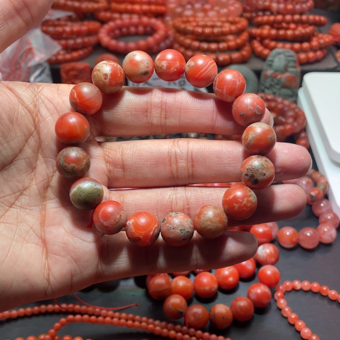 南红玛瑙手链未镶嵌