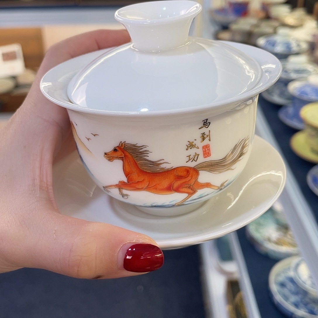 陶景德陶瓷盖碗茶具