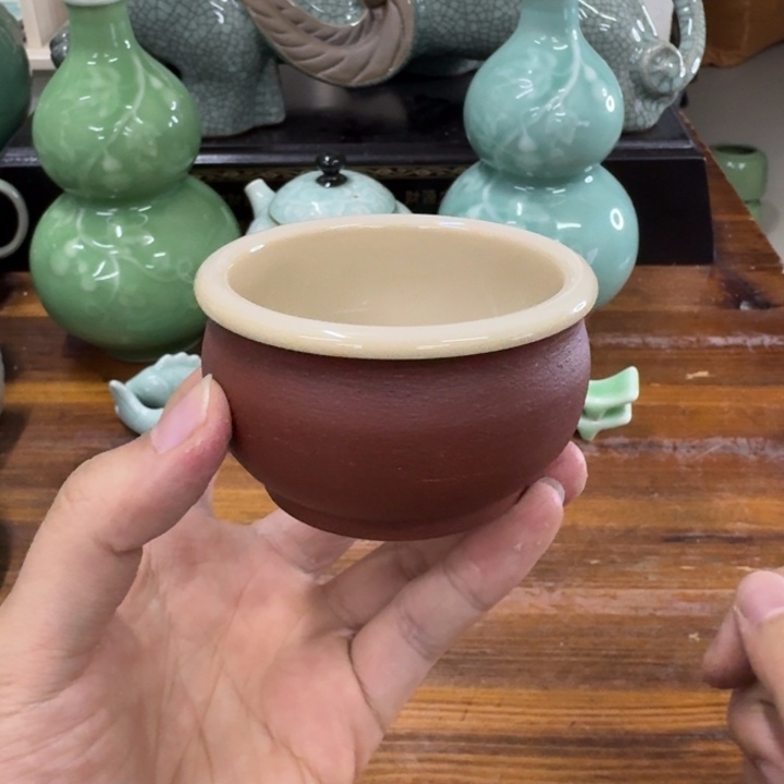 龙泉青瓷茶具微瑕4291