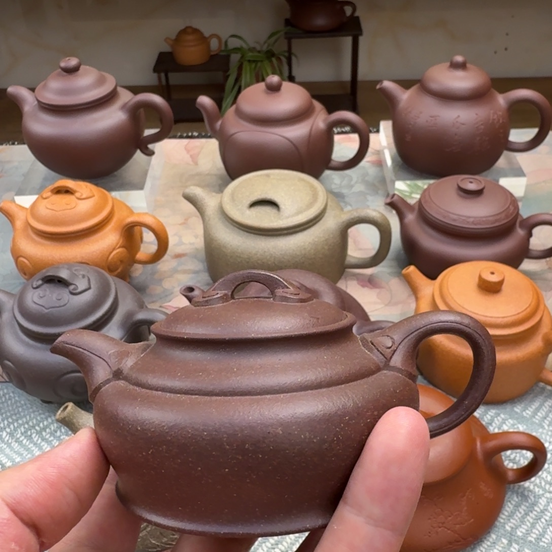 如***意茶壶紫砂瑕疵 如意 半手工
