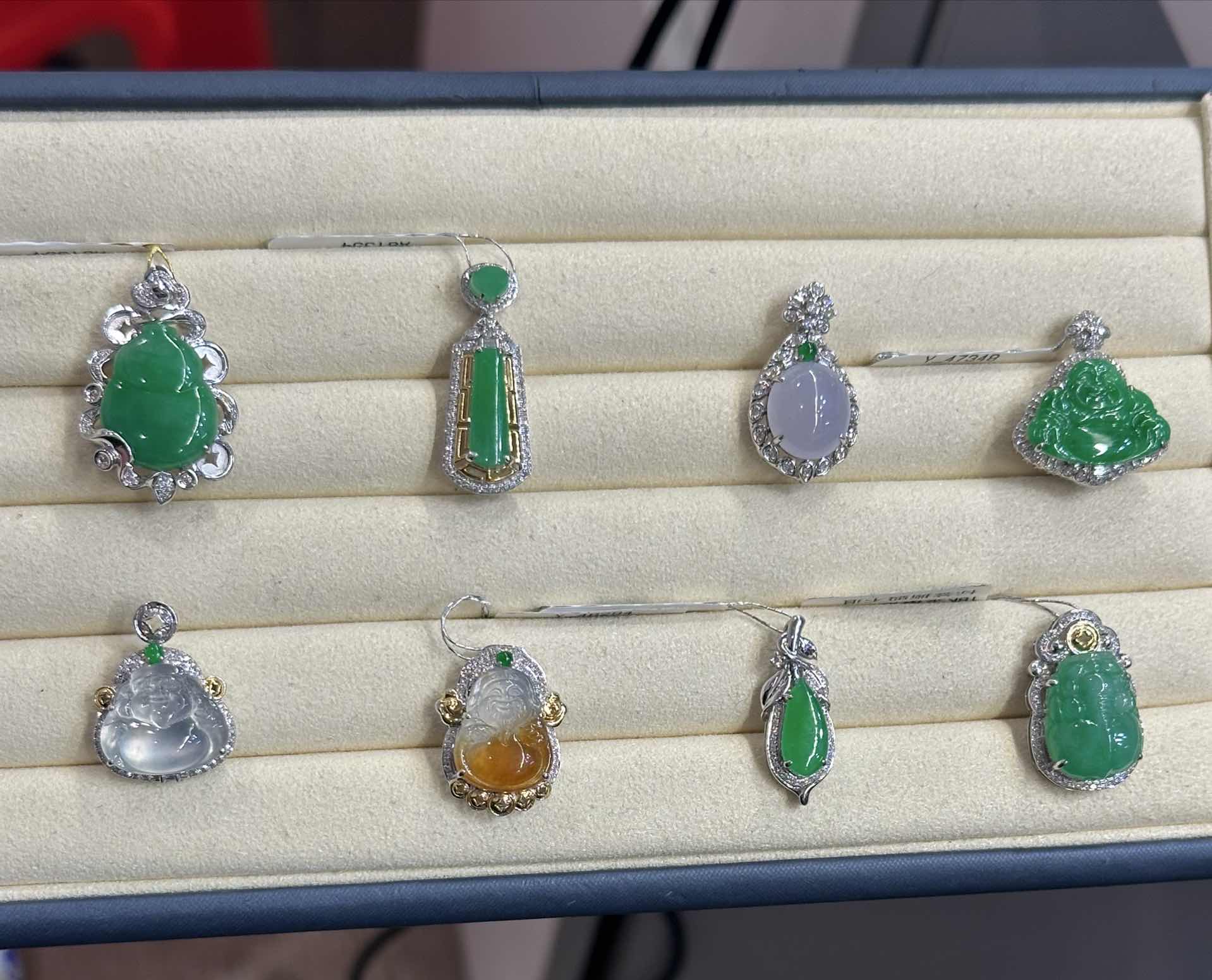 【彩虹盘】翡翠吊坠-18K金镶嵌-多样性发其一JY009|CXQ21