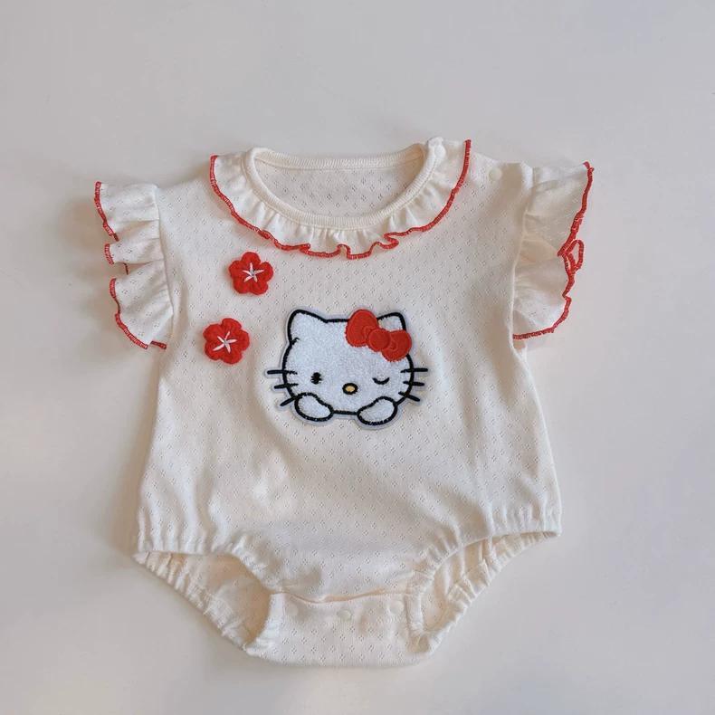 爬服B类短袖A类女三角爬短爬花边新生儿洋气哈衣