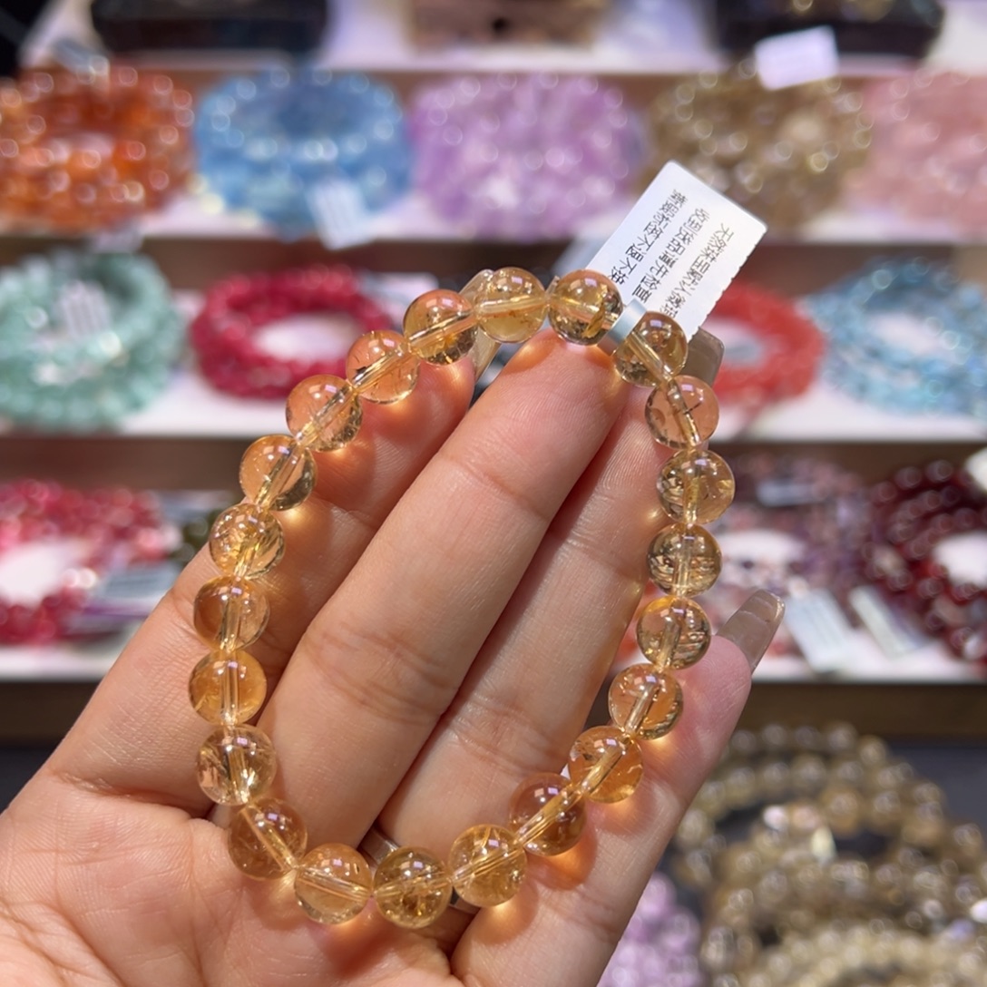 手串水晶未镶嵌福利麦芽糖黄阿塞8.6mm