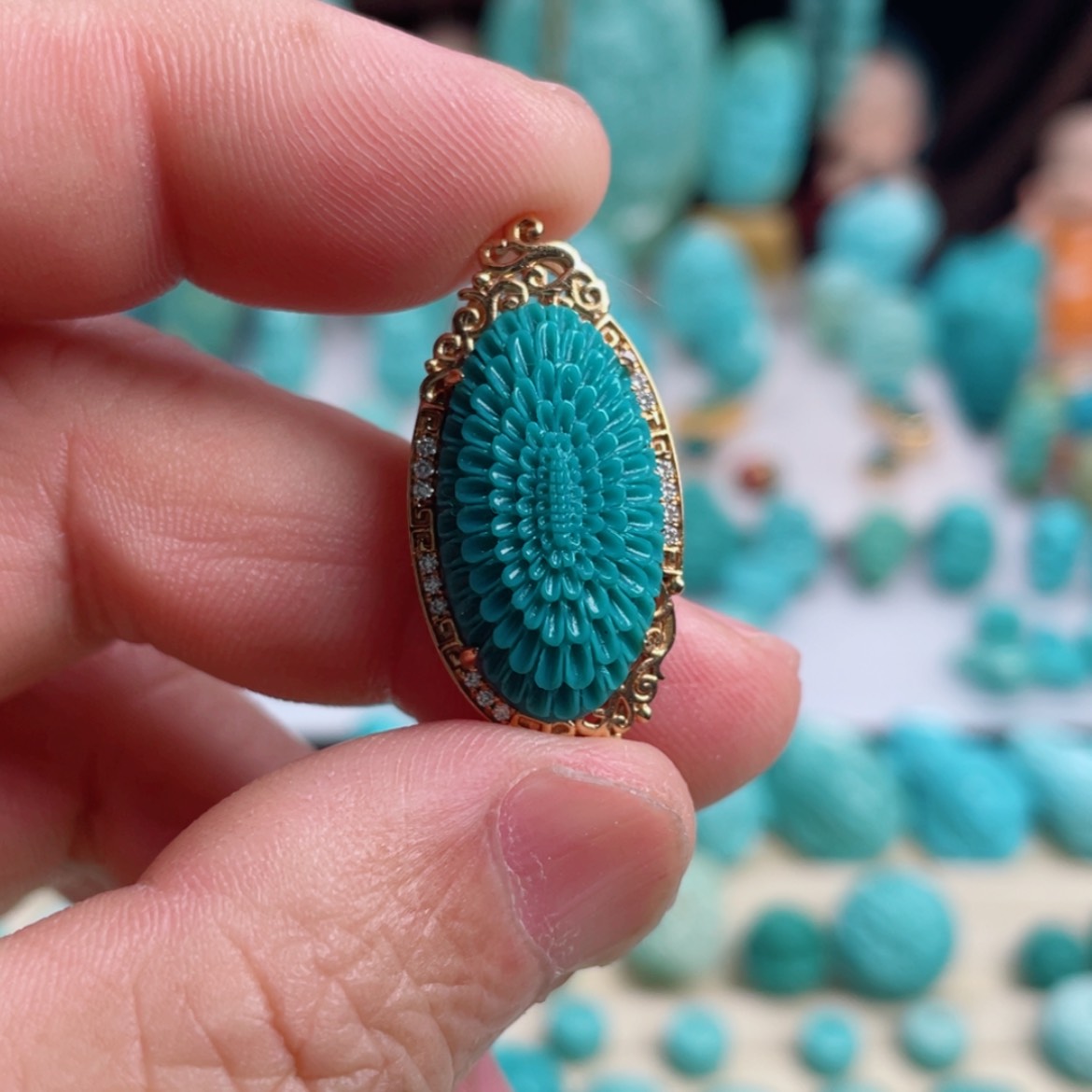 【闪购商品】绿松石吊坠(不含链)未镶嵌