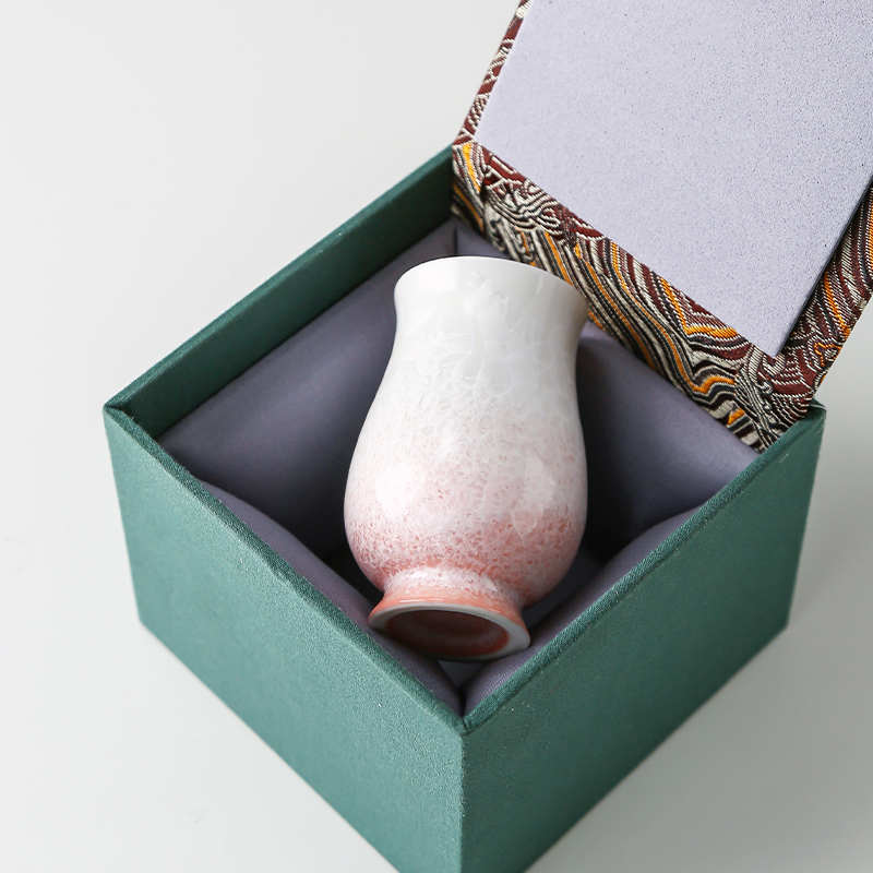 成铮冰花结晶釉闻香杯美人杯茶杯品茗杯家用陶瓷主人杯茶具单杯