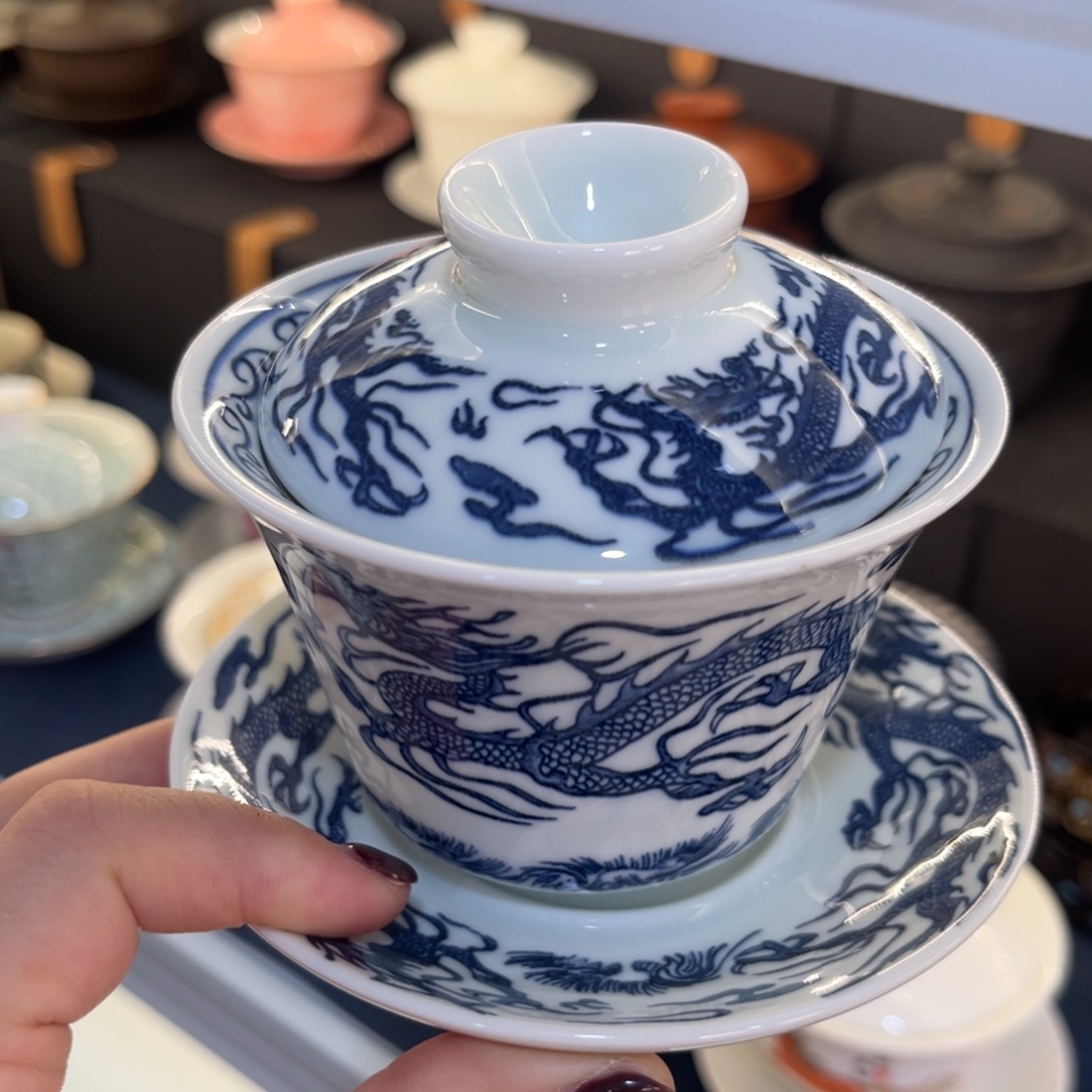 陶景德陶瓷盖碗茶具