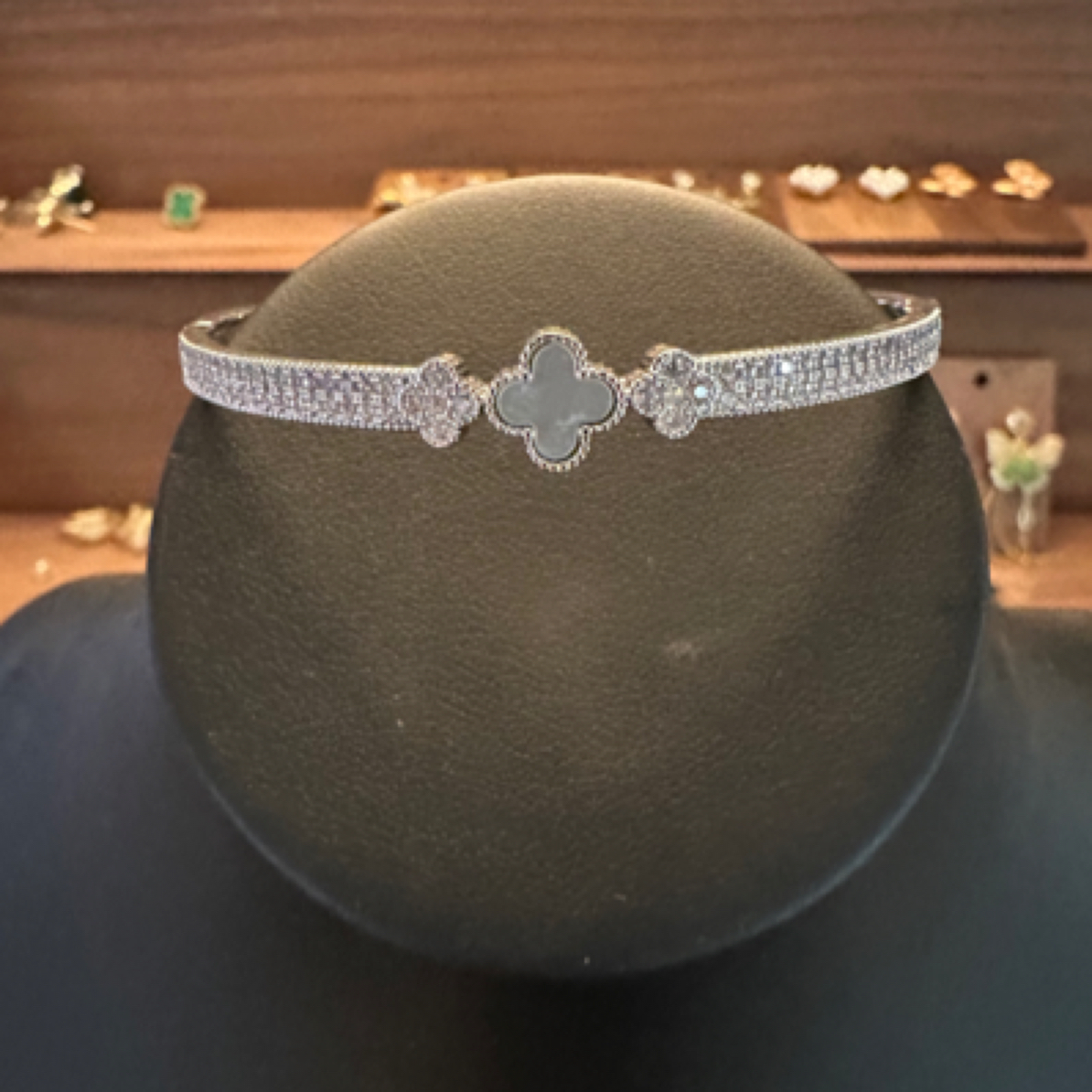 铜合金合成锆石手镯 C245高级轻奢葫芦手镯