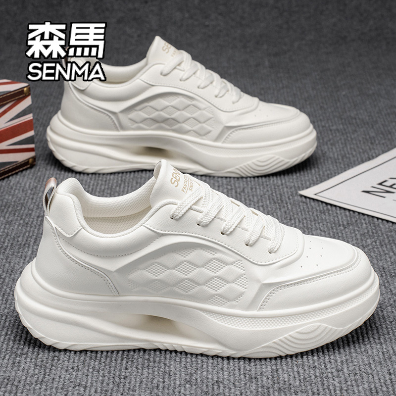 SENMA/森马男鞋夏季百搭厚底增高休闲小白潮鞋透气潮流时尚运动鞋
