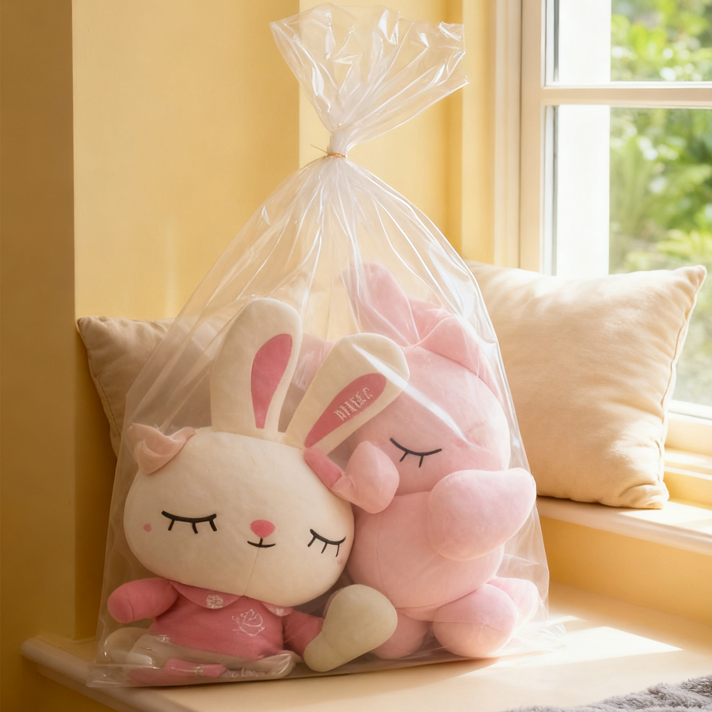 大号娃娃收纳袋透明防尘大袋子毛绒玩具公仔衣服分装袋整理袋神器