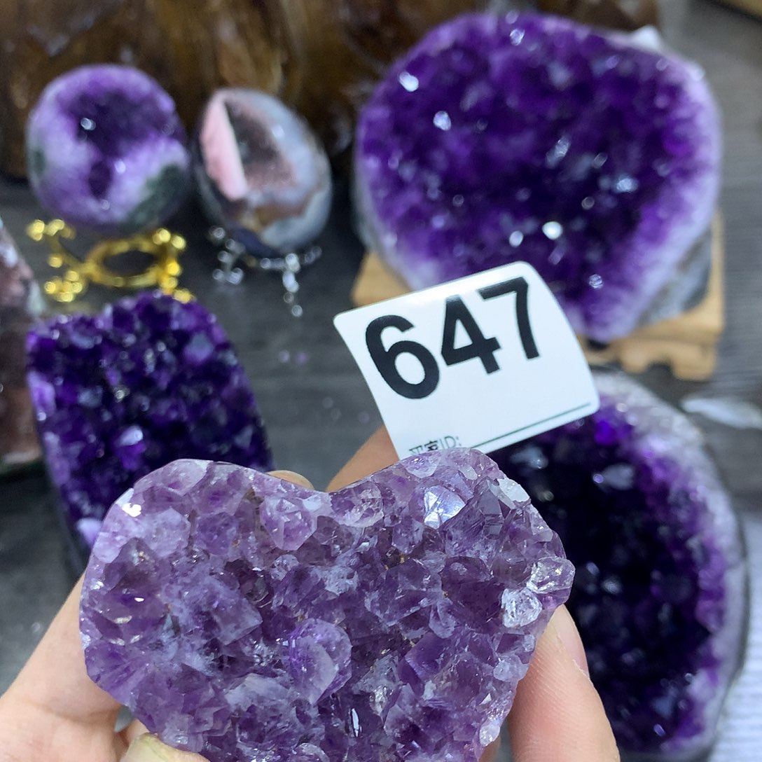 紫晶珠宝半成品未镶嵌647