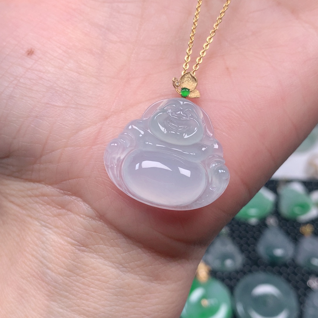 【闪购商品】翡翠吊坠(不含链)18K金镶嵌