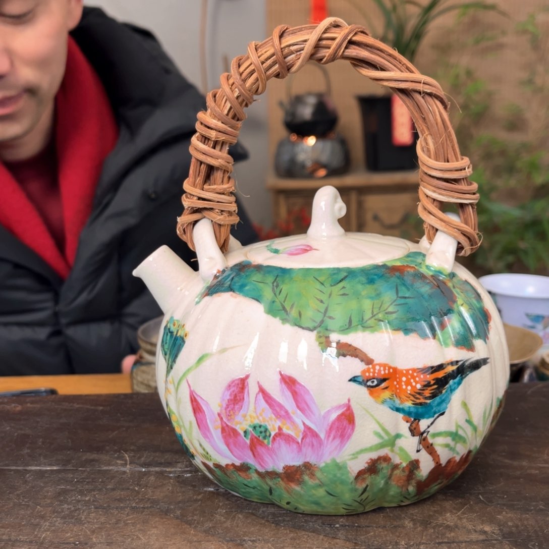 杯景德镇柴烧手绘杯