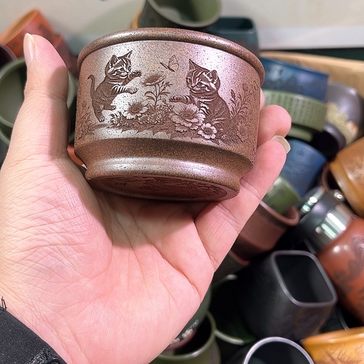茶杯紫砂全手工紫砂主人杯