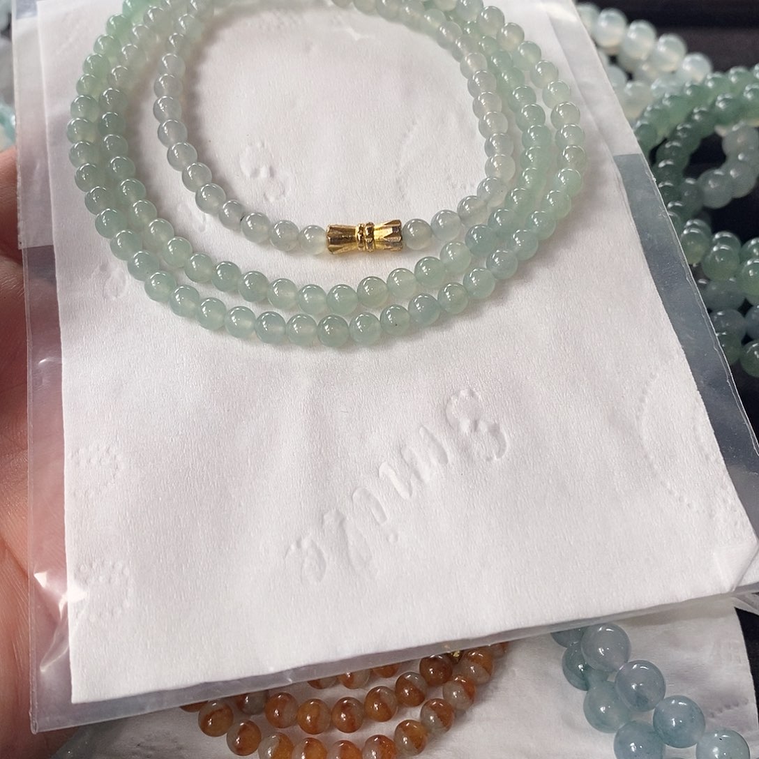 定制翡翠未镶嵌牧*翡翠定制项链4.6