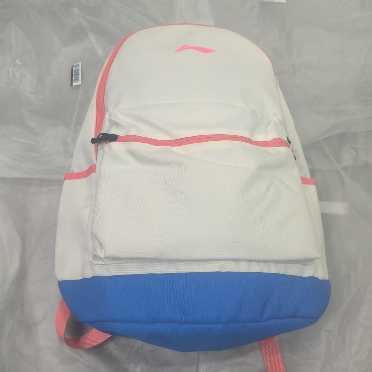 ZZ 121 李宁 蓝粉色双肩包