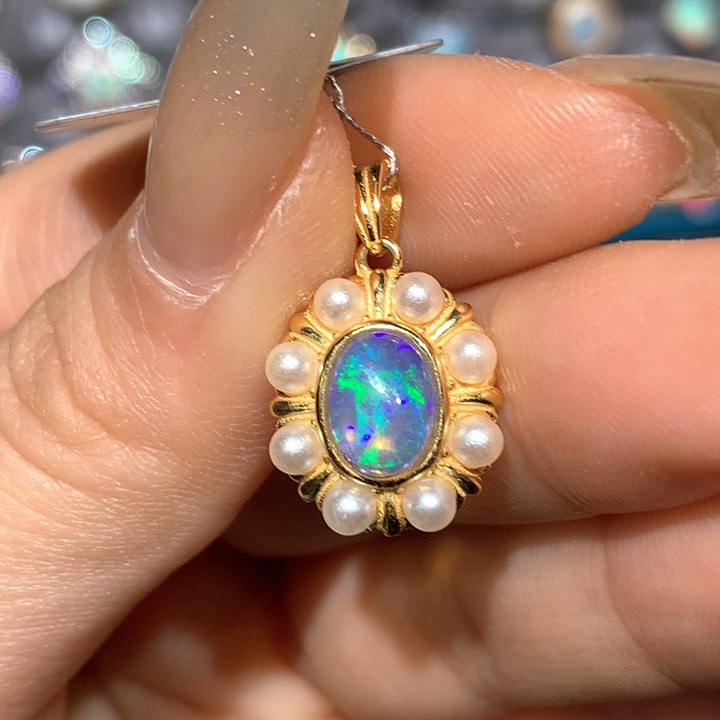 欧泊戒指h银S925镶嵌福利