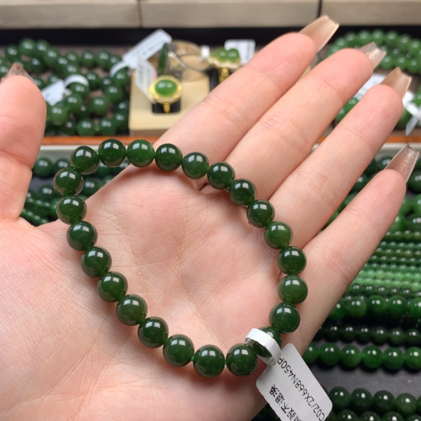 【闪购商品】和田玉（碧玉）手串未镶嵌猫**饭