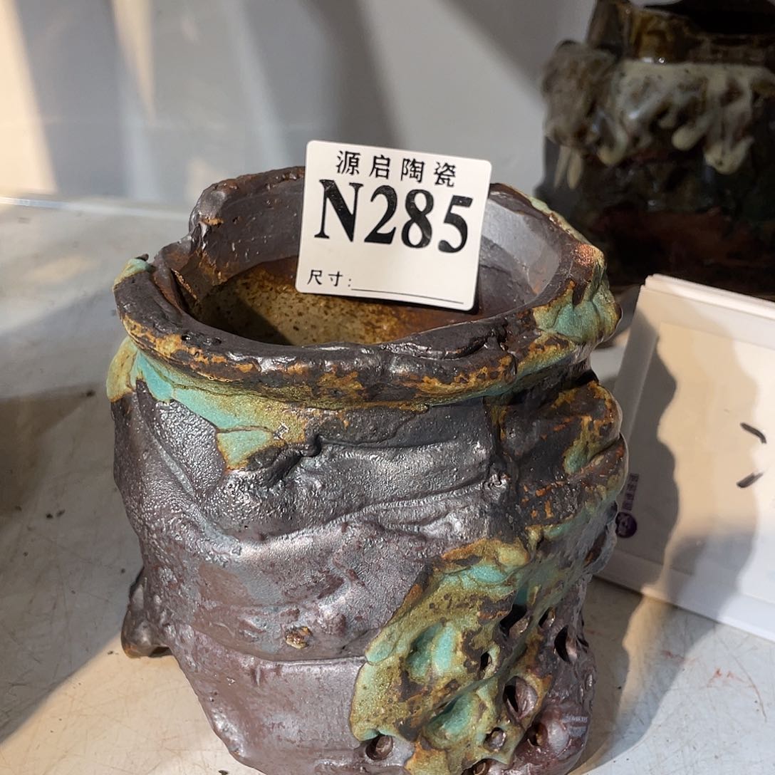 紫砂花盆景德镇陶瓷多肉285