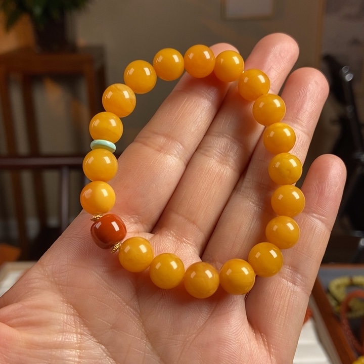 琥珀手链未镶嵌蜜蜡手串9