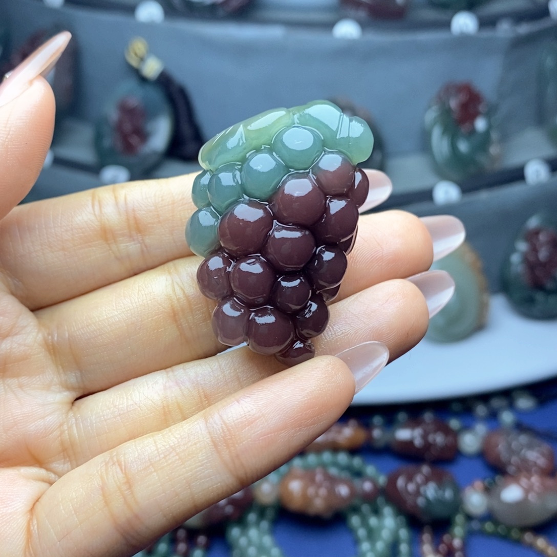 花***子玛瑙/玉髓未镶嵌吊坠(不含链)