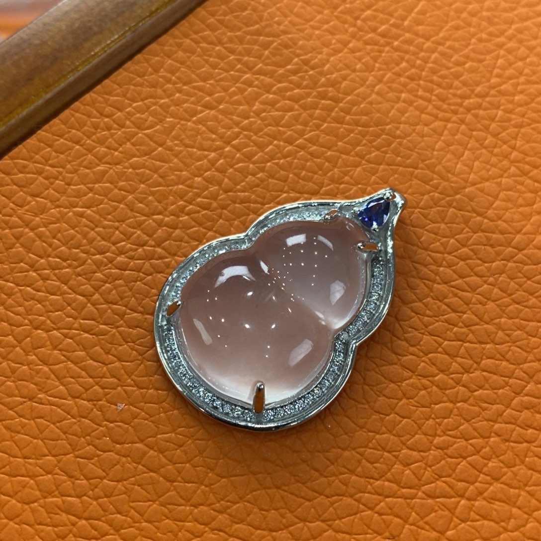 石英质玉吊坠(赠链)银S925镶嵌@****