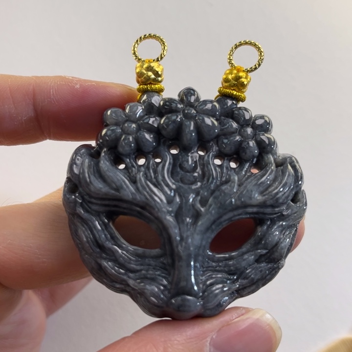 翡翠吊坠(赠链)未镶嵌代编织