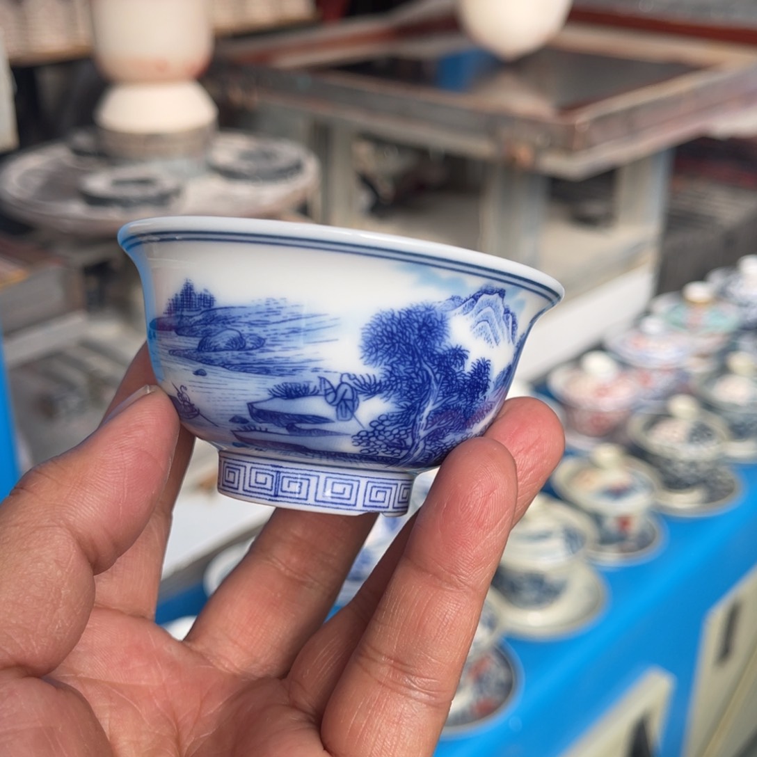 杯星慧陶瓷釉下彩茶具